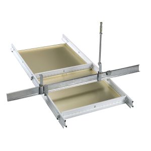 Aluminum Open Grid Lay In Deco Suspended Ceiling Tiles / Commercial Center