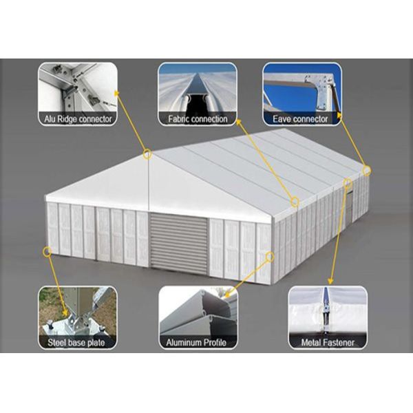 Custom Logo Aluminium Frame Tent 80kw/H Wind Resistance PVC Roof Cover