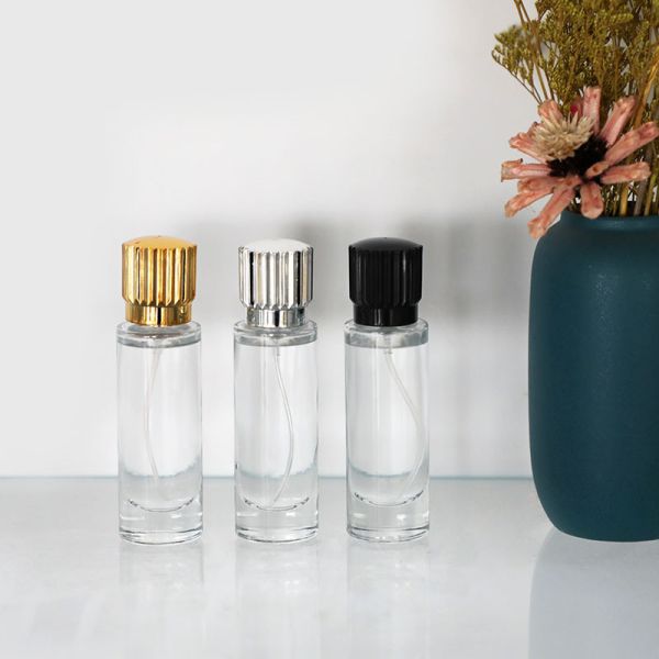 Buy Glass 30ml Perfume Spray Empty Bottle Refillable Rectangle Clear at wholesale prices