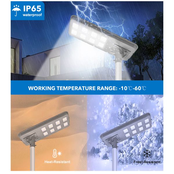 Factory Direct Outdoor Waterproof Road Lump Ip65 Integrated 400w 600w 800w 1000w All in One Led Solar Street Light