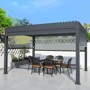 Electric Smart Aluminum Louvered Pergola with Safe Stable and Durable Material
