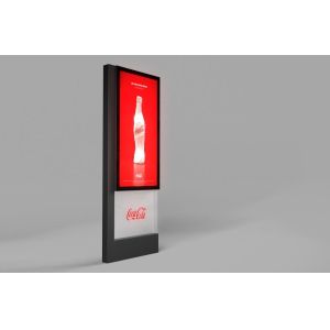 Stainless Steel Material LED Light Box Display Stand Rectangle Shape