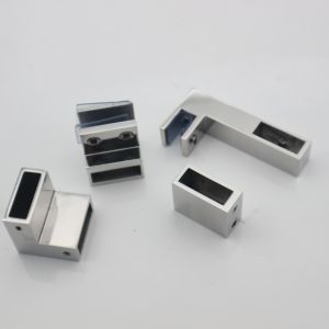 Frameless Clamp Connector Glass Hinge for 5MM Glass Thickness F Shape Glass