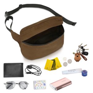 MTB Motorcycle Cross Body Waist Belt Bag For Women Sling Shoulder Hiking 8.5X2