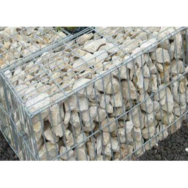Decorative Gabion Baskets For Gardens , Green Gabion Fences Wall for Landscape