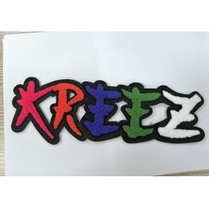 Towel Heat melting Embroidered Sew On Labels Garment Washable Patches