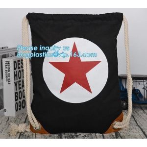 Organic Cotton Contracted Storage Cotton Drawstring Gym Bag,Eco friendly cotton