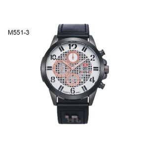 Chronograph Men's Quartz Watch BARIHO Wristwatch Leather Strap Analog M551