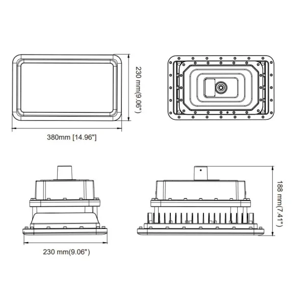 LED Explosion Proof Light Atex Certified High Power ADC12 Aluminum Housing Zone 1 Zone 2 LNG Gas Station Oil Industry