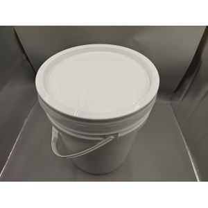 Series 6 Plastic Round Buckets white,tangerine 10L
