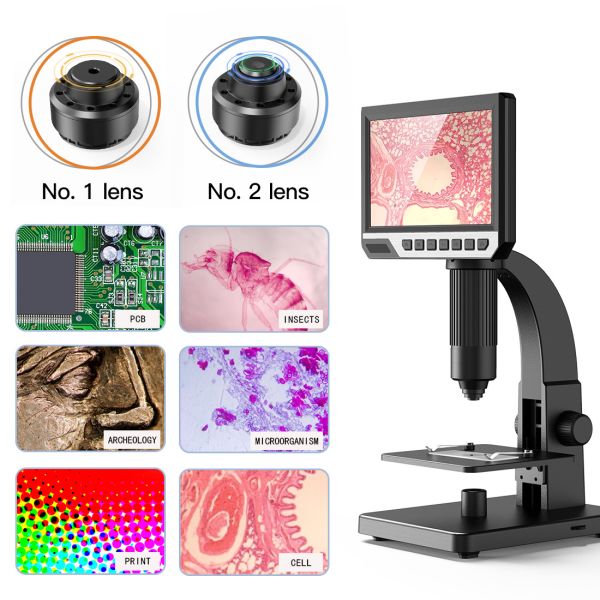 7 Inch IPS Screen Optical Digital Microscope 2000X Electronic Lcd Display Microscope
