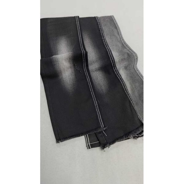 Middle elastic Siro 9.7oz Black with full width 180cm construction 10+10*12/40/75TR Denim fabric JSD3431A for men jeans