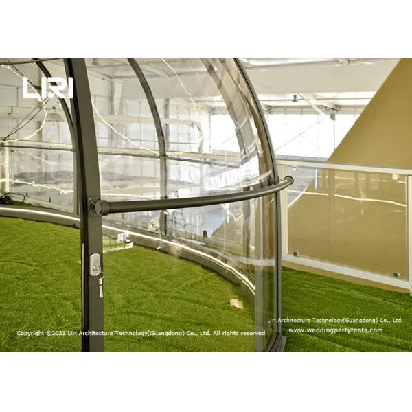 Polycarbonate Roundhouse Luxury Glamping Tents Garden Dining Room Pod Crystal Dome Restaurant Event Tents