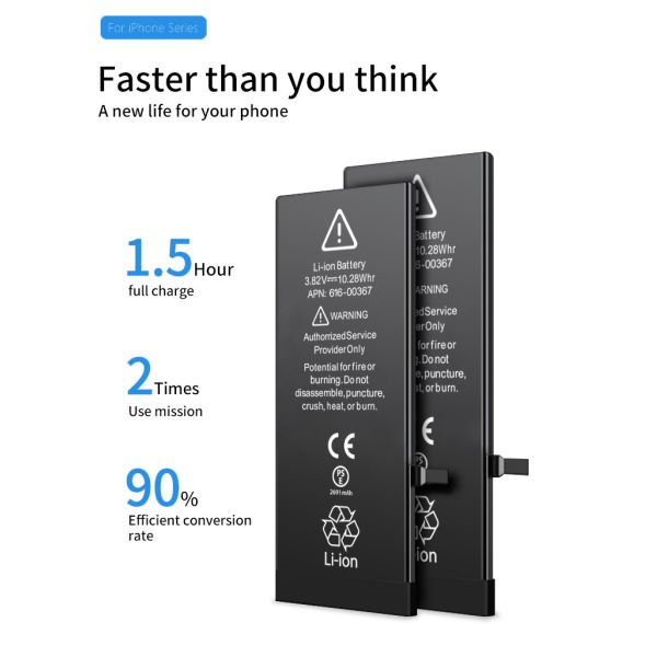 Buy 1 Year Warranty Apple Li Ion Iphone Plus Battery Chip Flex 2691mAh Eco - Friendly at wholesale prices