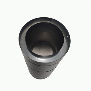 EN1856-2 Adaptable 800mm Double Wall Black Stove Pipe