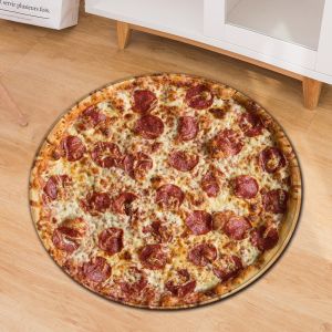 Pizza Biscuit Circular Area Rugs Computer Chair Floor Mat