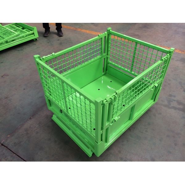 Buy ISO RAL Galvanised 110kg 4 Layers Stackable Steel Wire Cages at wholesale prices