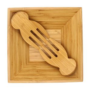 Eco Friendly Totally Bamboo Salad Bowl Set With Matching Salad Servers