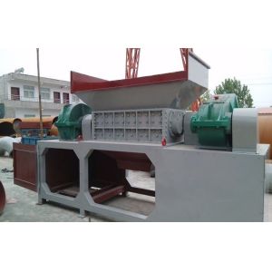 Double Roller Shredder Wood Crusher Machine With Big Feeder Opening