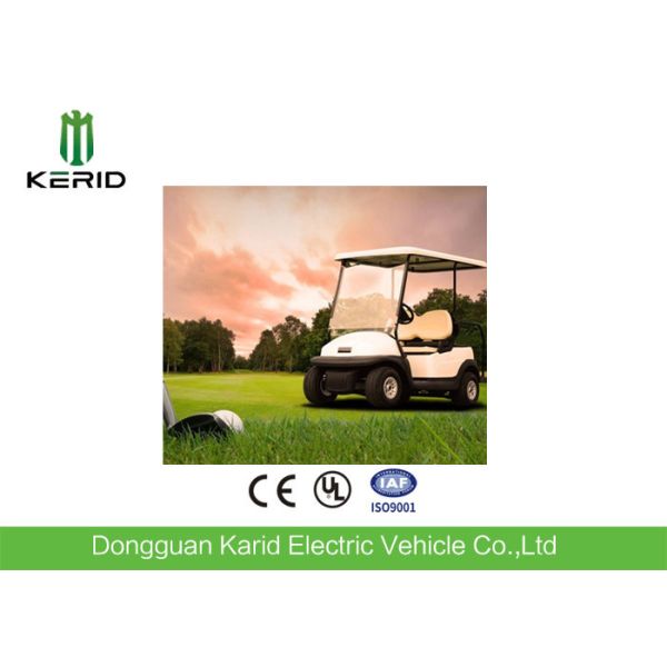 Buy Small Electric Four Passenger Golf Cart With 48V DC Motor UL Approved White Color at wholesale prices