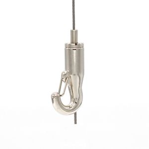 Customize Hanging Aircraft Adjustable Steel Cable Gripper With Snap Hook