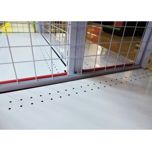 China White Wire Gondola Shelving 23kg/ Layer Load Weight 2.8mm/3.2mm Grid on sale