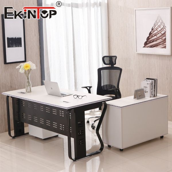 Buy Modern Style Home Office Desk Designer Desk With Cabinet at wholesale prices