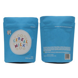 LDPE Mylar ziplockk Stand Up Bags Blue Resealable Zipper Bags 5 Inch Height