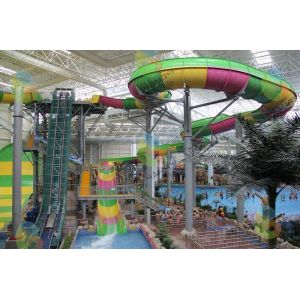 FRP Boomerang Spiral Swimming Pool Slide Environmental Protection