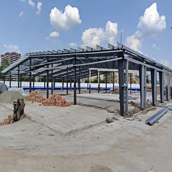 Custom Steel Structure Warehouse Modern Commercial For Industrial Garage Shed Storage