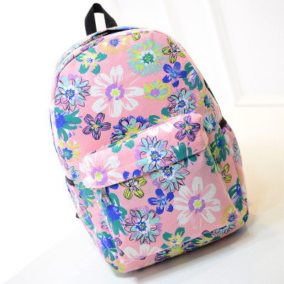 pink flower canvas backpack student bags wholesale купить рюкзак mochilas por