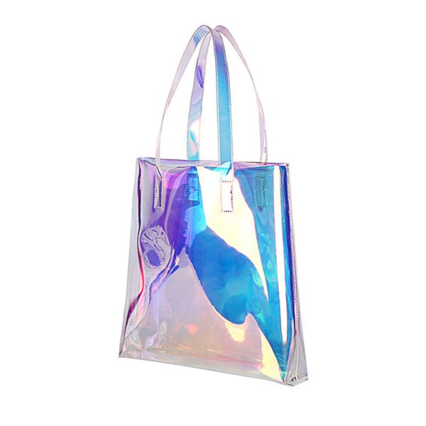 Buy Shiny Holographic PVC bulk cosmetic bags Handbag at wholesale prices