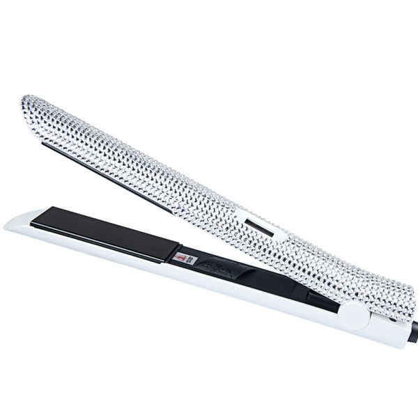 Luxurious Crystal Bling Hair Straightener Rhinestone Shine with Ceramic Flat