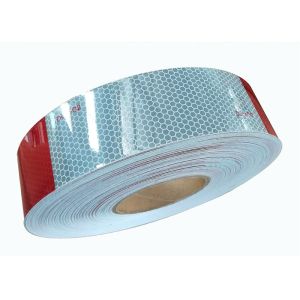 China Outside Red Silver Utility Trailer Reflective Tape Placement Hi Vis 2inch * 25m on sale