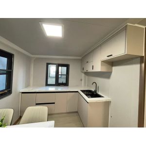 Aluminum Window Prefab Container House with Double Wing Folding Room and Easy