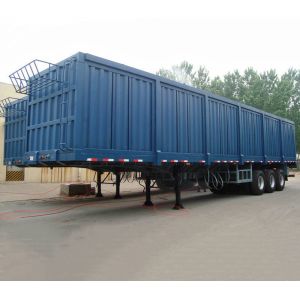 No ABS Anti-lock Braking System Capacity Box Semi Trailer With Flatbed