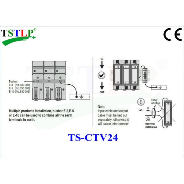 75Ω Television Surge Protector , TV / Satellite Data Surge Protection Device