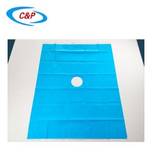 China Soft Sterile Incise Fenestrated Blue Surgical Drapes Fluid Repellent on sale