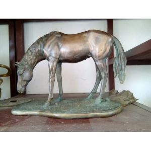 Bronze sculpture with patina finish