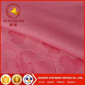 2018 New arrival heart design 2mm minky plush fabric