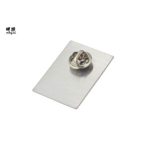 Square Stainless Steel Lapel Pin Badges Antique History Arts Design With Logo