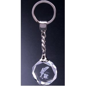 Quality Crystal Transparent Fish Key Chain for sale