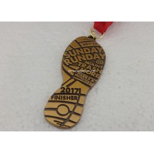 Quality Die Casting Antique Triathlons Awards Medals , Zinc Alloy Antique 5K Medals for sale