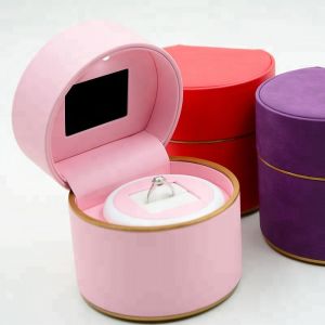 Colorful Retail Leather Jewelry Box Small Size Luxury Appearance Eco Friendly