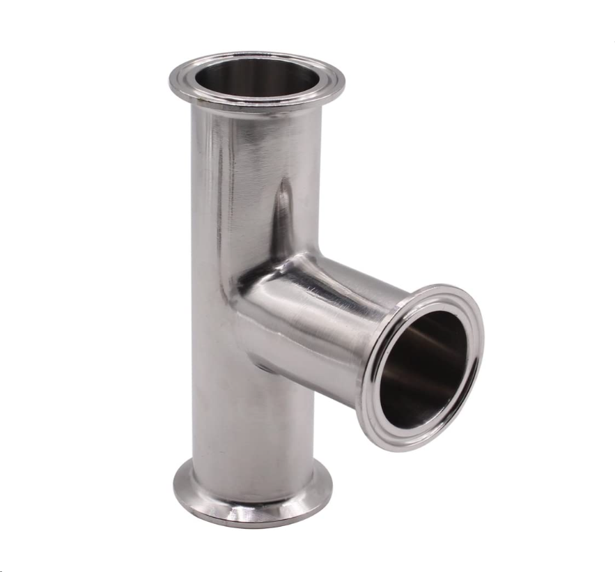 1.5" Tri-clamp Stainless Steel 304 Sanitary Fitting 3-Way Clamp Tee for 38mm Pipe OD
