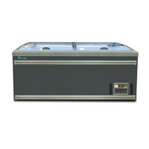 Quality Luxury Chest Deep Freezer Curve Glass Sliding Door On The Top 1040L for sale