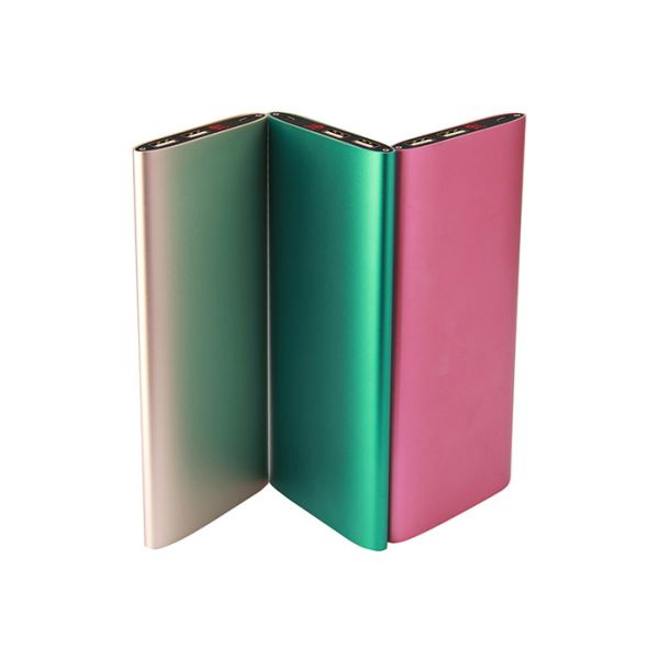 Ultra Thin Slim Metal Power Bank 10000mAh With Color Printing Logo