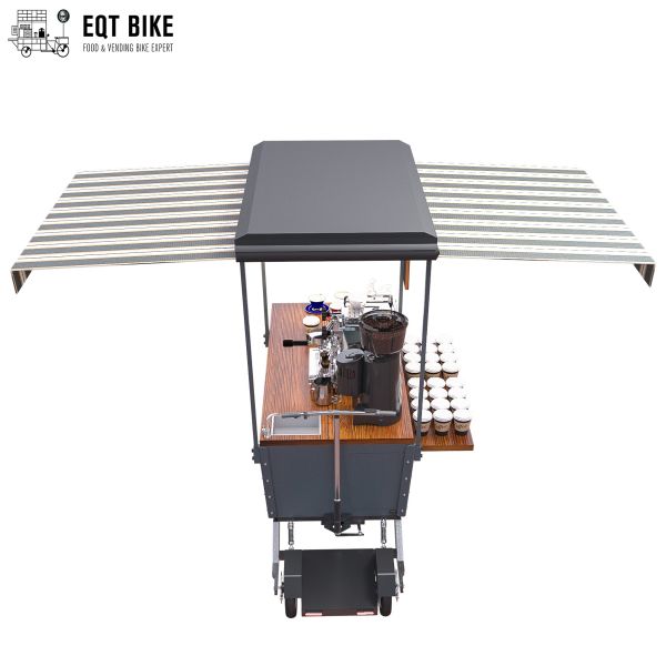 Buy Outdoor Mobile Vending Coffee Bike Cart 48V With Stainless Steel Work Table at wholesale prices