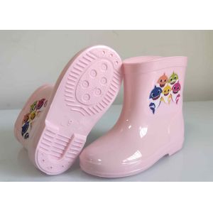Flexible PVC Side Print Girls Rain Boots Light Up Childrens Hunter Wellies OEM