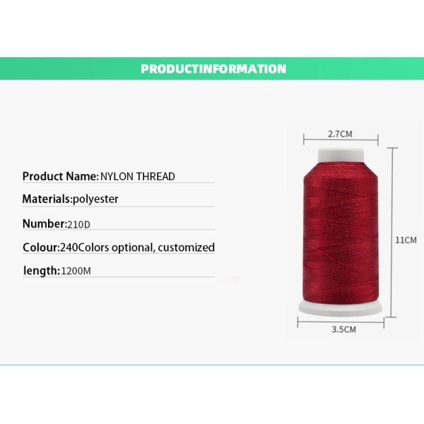 Polyester Thread Vietnam Embroidery 120D 2 High Strength 40 Spools Accepted OEM/ODM Core Spun Yarn